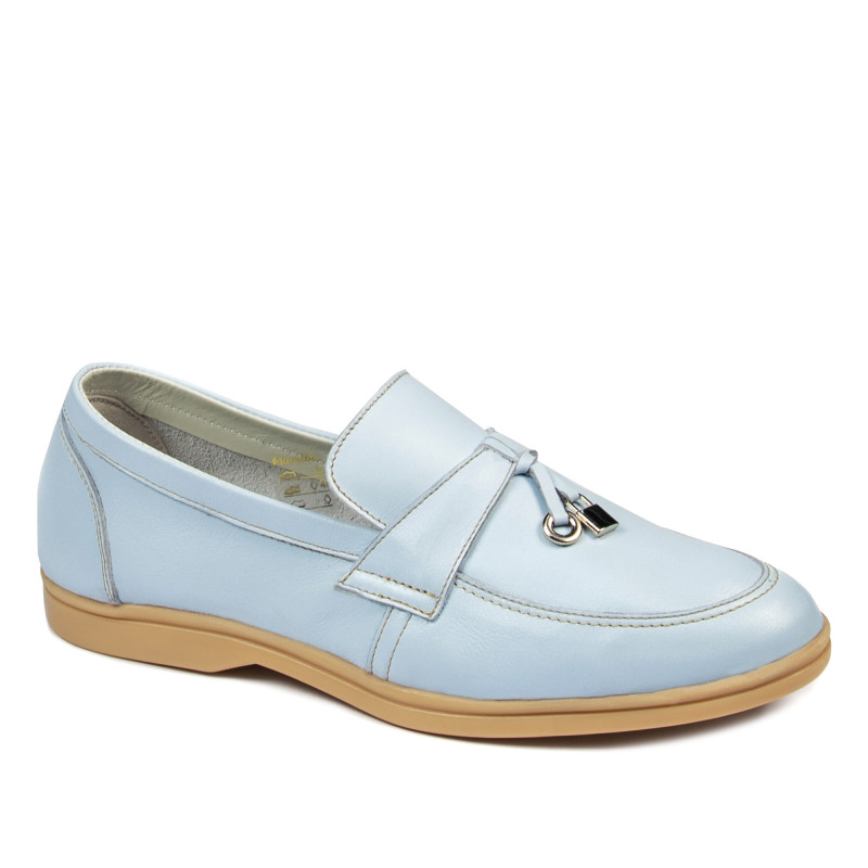 Women loafers, moccasins 6054 bleu