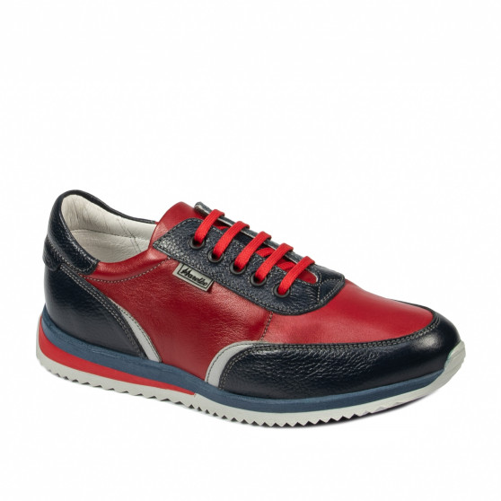 Teenagers stylish, elegant shoes 374 indigo+red