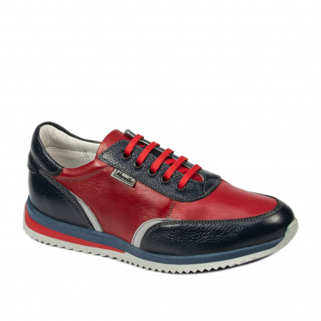 Teenagers stylish, elegant shoes 374 indigo+red