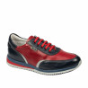 Teenagers stylish, elegant shoes 374 indigo+red