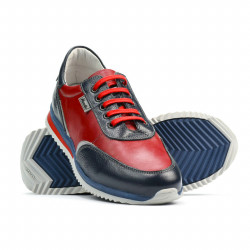 Teenagers stylish, elegant shoes 374 indigo+red