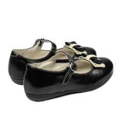 Small children shoes 51c patent black+beige