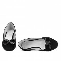 Women stylish, elegant, casual shoes 1290 black antilopa