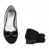 Women stylish, elegant, casual shoes 1290 black antilopa