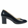 Women stylish, elegant shoes 1268 patent indigo