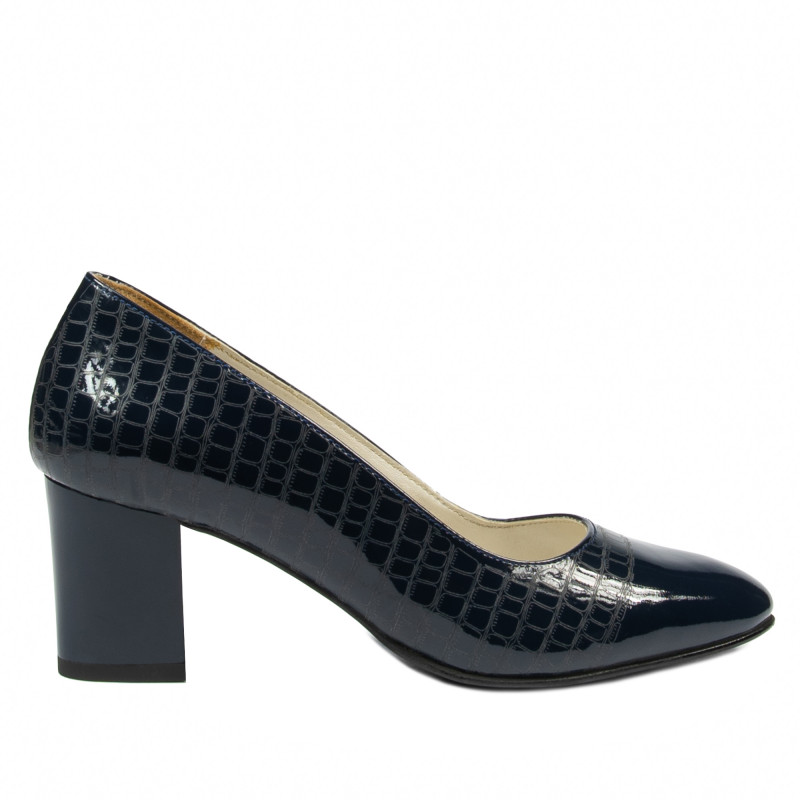 Women stylish, elegant shoes 1268 patent indigo