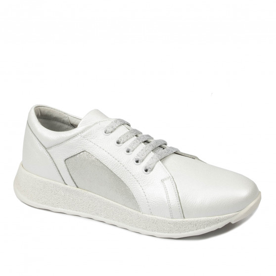 Pantofi sport/casual dama 6010 white pearl combined