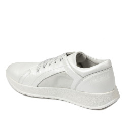 Pantofi sport/casual dama 6010 white pearl combined