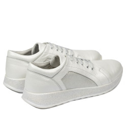 Pantofi sport/casual dama 6010 white pearl combined