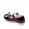 Small children shoes 51c patent bordo+white