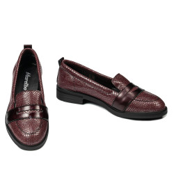 Pantofi casual/eleganti  dama 6037 bordo pearl combined