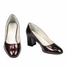 Women stylish, elegant shoes 1268 patent bordo