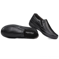 Women loafers, moccasins 6000 black