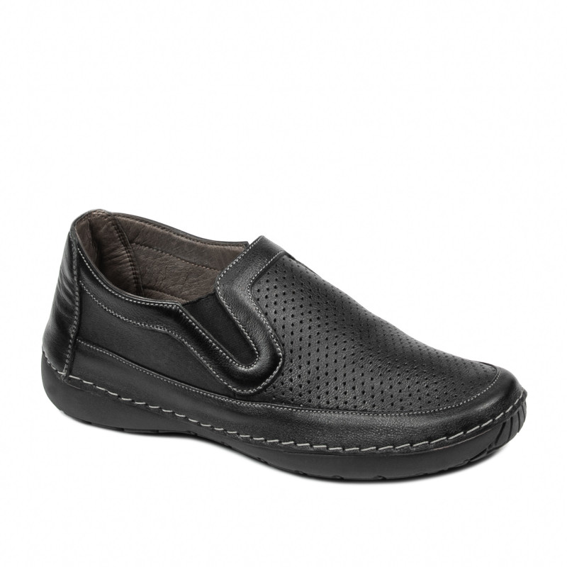 Women loafers, moccasins 6000 black