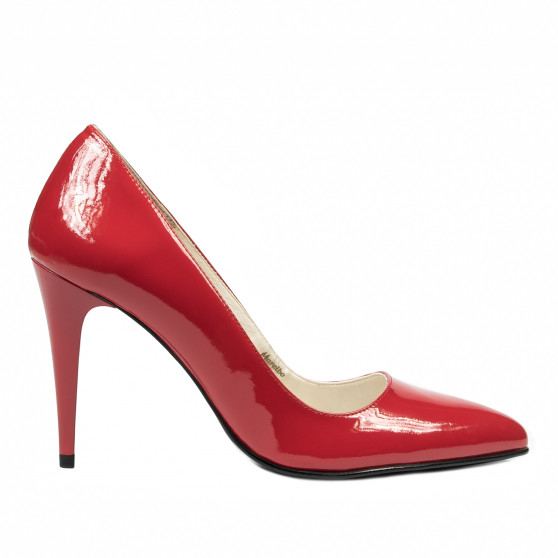 Women stylish, elegant shoes 1246 patent red