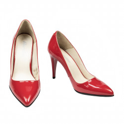 Women stylish, elegant shoes 1246 patent red