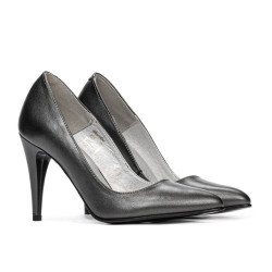 Women stylish, elegant shoes 1246 gray pearl