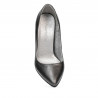 Women stylish, elegant shoes 1246 gray pearl