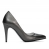 Women stylish, elegant shoes 1246 gray pearl
