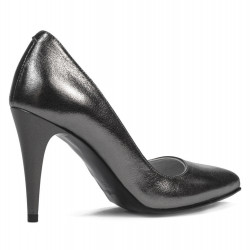 Women stylish, elegant shoes 1246 silver pearl