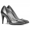 Women stylish, elegant shoes 1246 silver pearl