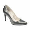 Women stylish, elegant shoes 1246 gray metalizat