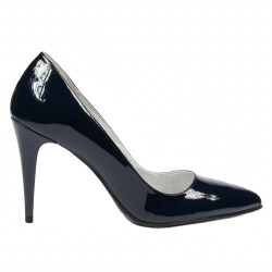 Women stylish, elegant shoes 1246 patent indigo