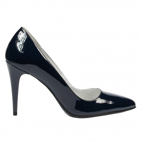 Women stylish, elegant shoes 1246 patent indigo
