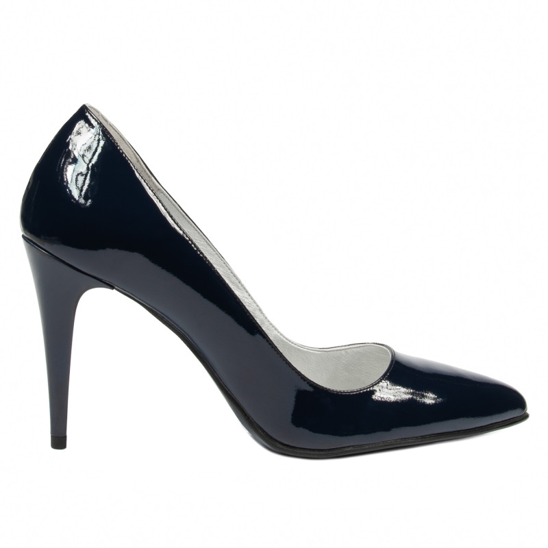 Women stylish, elegant shoes 1246 patent indigo