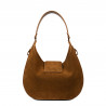 Women shoulder bag 036g suede brown