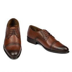 Men stylish, elegant shoes 838 a brown