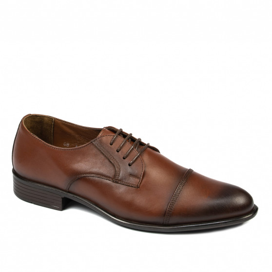 Men stylish, elegant shoes 838 a brown