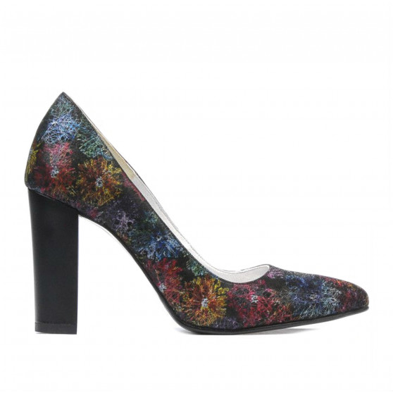 Women stylish, elegant shoes 1261 black pastel