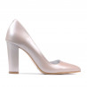 Women stylish, elegant shoes 1261 cappuccino pearl