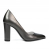 Women stylish, elegant shoes 1261 gray pearl