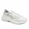 Women sport shoes 6015 white pearl combined