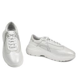 Women sport shoes 6015 white pearl combined