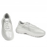 Women sport shoes 6015 white pearl combined
