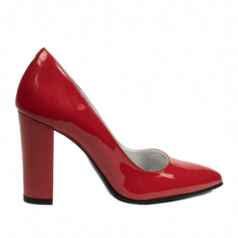 Women stylish, elegant shoes 1261 patent red