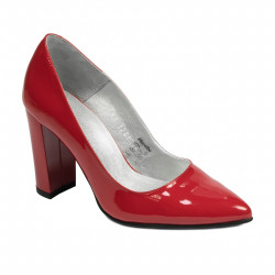 Women stylish, elegant shoes 1261 patent red