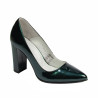 Women stylish, elegant shoes 1261 patent lime pearl