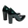 Women stylish, elegant shoes 1261 patent lime pearl