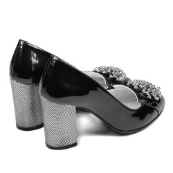 Women stylish, elegant shoes 1272 patent black