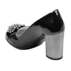 Women stylish, elegant shoes 1272 patent black
