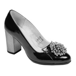 Women stylish, elegant shoes 1272 patent black