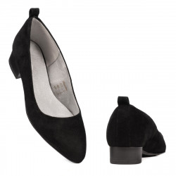 Women stylish, elegant, casual shoes 1285 black antilopa