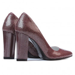Women stylish, elegant shoes 1261 piton bordo
