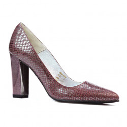 Women stylish, elegant shoes 1261 piton bordo