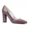 Women stylish, elegant shoes 1261 piton bordo