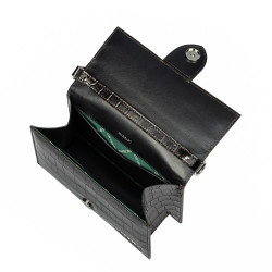 Women shoulder bag 028g 01 croco dark brown